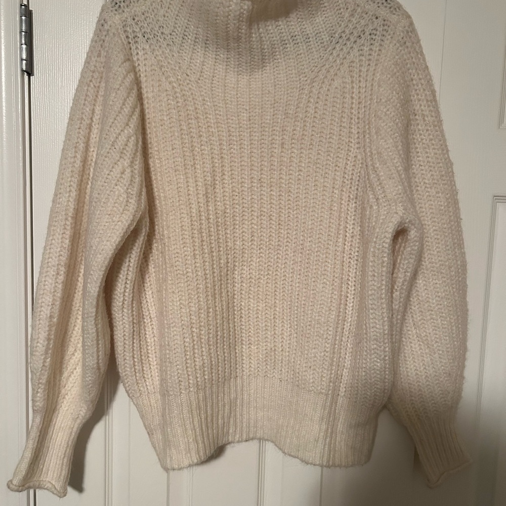 Madewell Cream Turtleneck Sweater